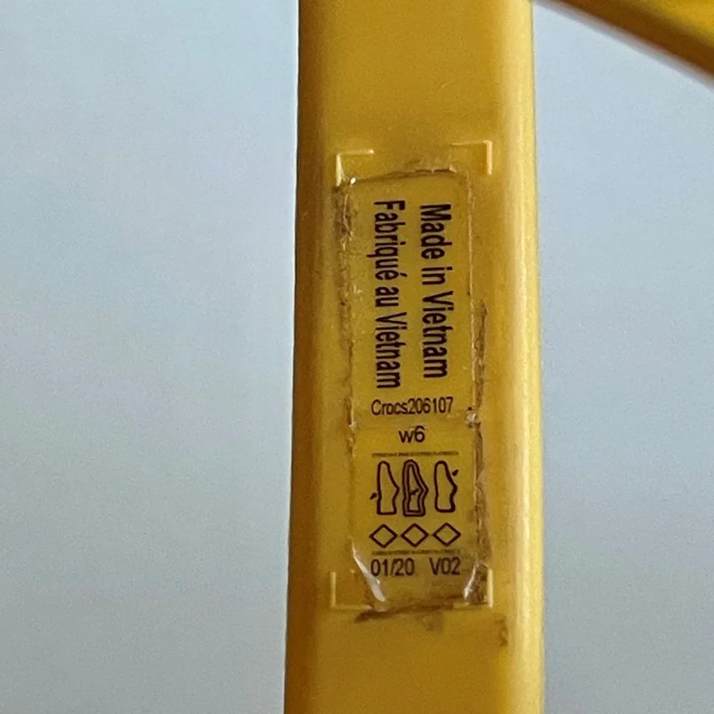 Crocs Tulum Strappy Sandals Size 6 Canary Yellow/Tan 206107 Adjustable Buckle - Picture 8 of 11